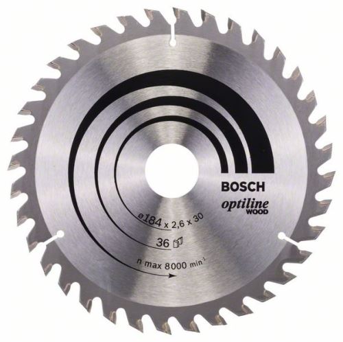 BOSCH Lame de scie Optiline Wood 184 x 30 x 2,6 mm, 36 2608640611