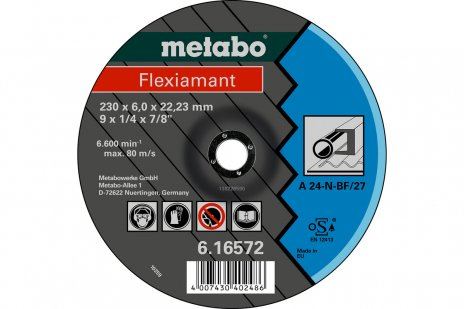 METABO Meule Flexiamant 115x6,8x22,23 acier, SF 27 - 616725000 616725000