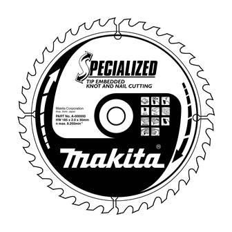 Lame de scie à bois MAKITA SPECIALIZED avec dents encastrées 235x2,3x30 mm 20 dents B-09379