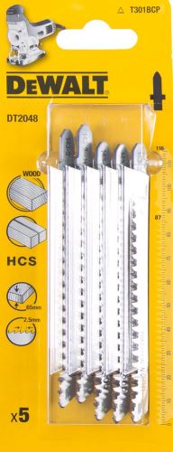 Lame de scie DeWALT HCS pour bois, 116 mm (5 pièces) DT2048