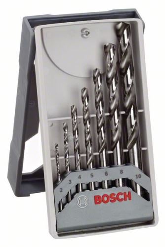 BOSCH Jeu de 7 forets à métaux Mini X-Line HSS-G, 135° 2 ; 3 ; 4 ; 5 ; 6 ; 8 ; 10mm 2608589295