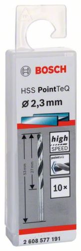 BOSCH Foret hélicoïdal HSS PointTeQ 2,3 mm (10 pièces) 2608577191