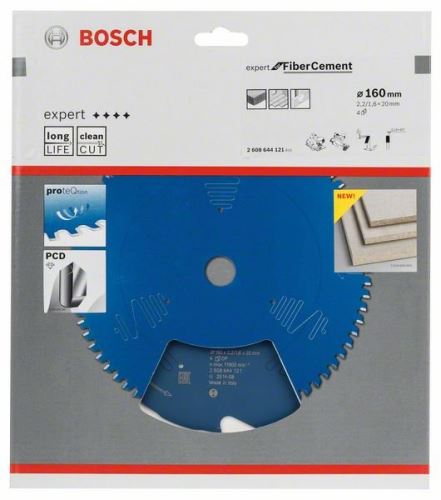 BOSCH Lame de scie Expert pour fibrociment 160 x 20 x 2,2 mm, 4 2608644121