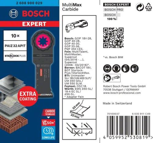 BOSCH EXPERT STARLOCKPLUS PAIZ32APIT, 10 pièces 2608900029