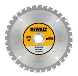 Lame de scie DeWALT pour scies AKU pour couper l'aluminium, FTG 3°, 165 x 20 mm, 36 dents DT1911