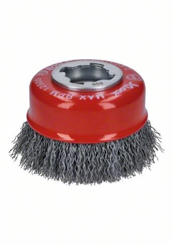 BOSCH X-LOCK Brosse à casseroles en fil ondulé, 75, acier inoxydable 75 mm, 0,3 mm 2608620725