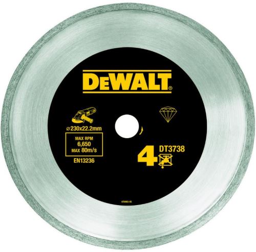 Disque à tronçonner diamant DeWALT pour carrelage, 230 x 22,2 mm DT3738