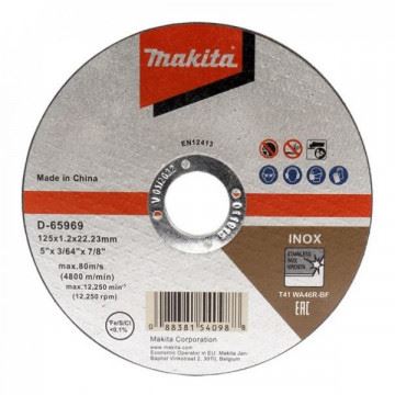 Disque à tronçonner en acier inoxydable MAKITA 115x1,2x22,23 mm, 12 pièces D-65953-12