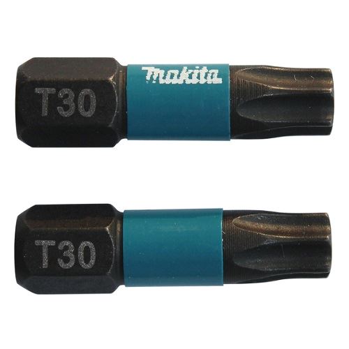 MAKITA embout de torsion 1/4" IMPACT NOIR T30, 25 mm 2 pcs B-63694