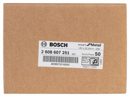 BOSCH Disque abrasif fibre R444, Expert pour métal D = 180 mm ; K = 36 2608607251