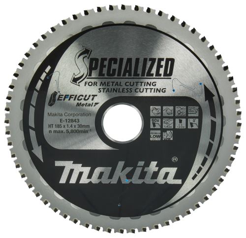 MAKITA lame de scie acier Efficut 185x1,4x30 mm 60 dents E-12843