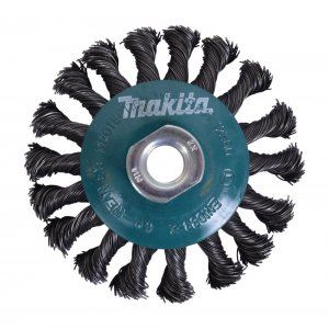 Brosse boisseau en fil d'acier MAKITA, fil tressé 0,5 mm, 100 mm D-39861