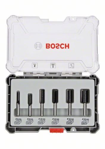 BOSCH Jeu de fraises avec broche droite de 8 mm, 6 pièces 2607017466