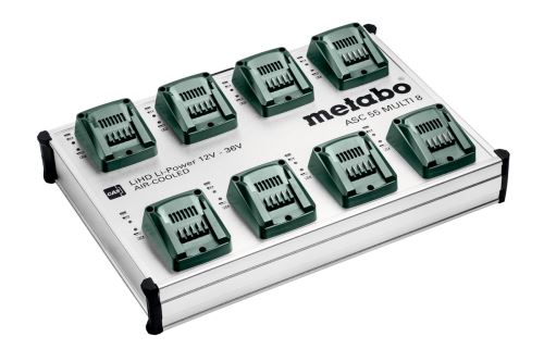 METABO Station de charge rapide ASC 55 Multi 8 8x55 Watt (pour jusqu'à 8 batteries 627093000