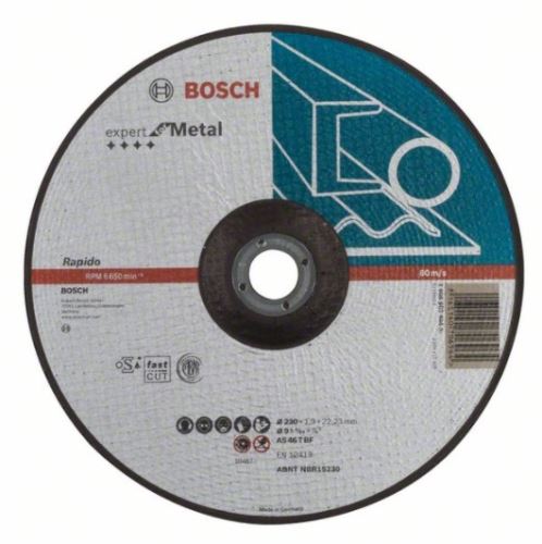 BOSCH Disque à tronçonner profilé Expert pour le métal – Rapido AS 46 T BF, 230 mm, 1,9 mm 2608603404