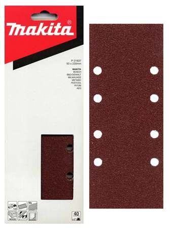 Papier de verre MAKITA 93x228 mm 8 trous K240, 10 pcs P-36049