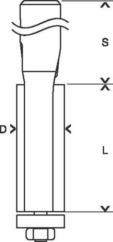 BOSCH Fraise d'alignement 8 mm, D1 12,7 mm, L 25,4 mm, G 71,5 mm 2608629381