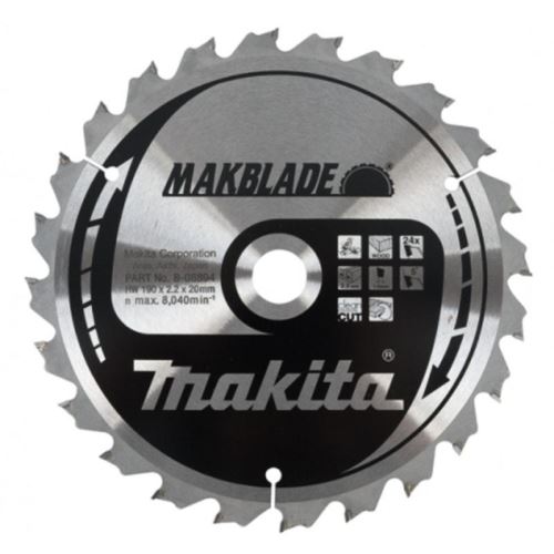 Lame de scie à bois MAKITA MAKBLADEplus 216x2,4x30 mm 24 dents B-08610