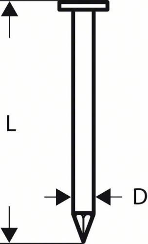 BOSCH SN21RK 90 clous à tête ronde en bande 3,1 mm 90 mm non revêtus lisses (2500 pièces) 2608200031