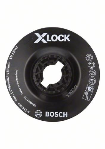 BOSCH X-LOCK Plaque d'appui, fine 115 mm, 13 300 tr/min 2608601711