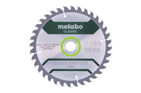 METABO Lame de scie 165 x 20 mm, 36 dents, 15° sans filCutClassic 628279000