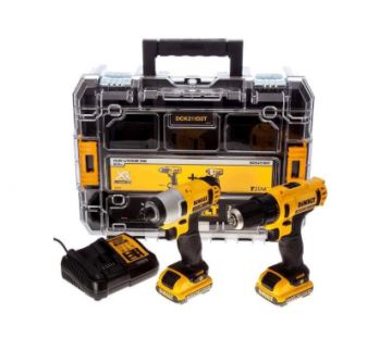 Perceuse-visseuse et visseuse à percussion sans fil DeWALT DCK211D2T