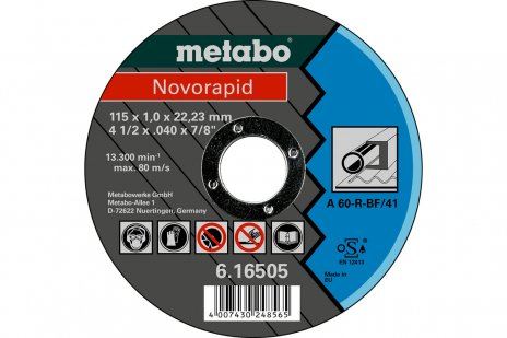 METABO Meule Novorapid 230 x 1,9 x 22,23 mm, acier, TF 42 - 616509000 616509000