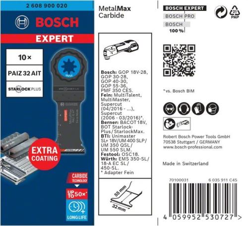 BOSCH EXPERT STARLOCKPLUS PAIZ32AIT, 10 pièces 2608900020