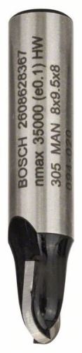 BOSCH Fraise à rainurer 8 mm, R1 4 mm, D 8 mm, L 9,2 mm, G 40 mm 2608628367