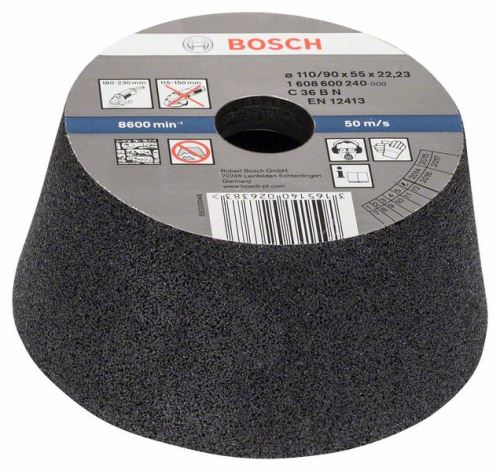 BOSCH Pot de broyage, conique - pierre/béton 90 mm, 110 mm, 55 mm, 36 1608600240