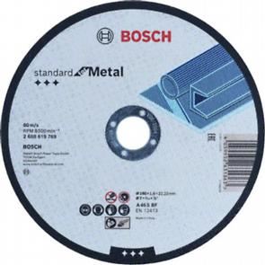 BOSCH Disque à tronçonner Standard pour métal 180 x 1,6 x 22,23 mm, droit 2608619769