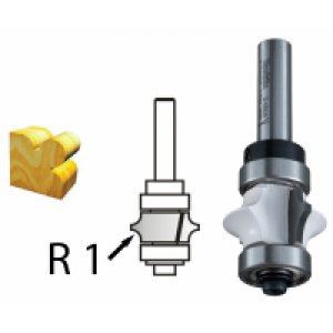 MAKITA Fraise à profilé avec tige de roulement 8 mm, 25,4x13x61,2 mm D-48826