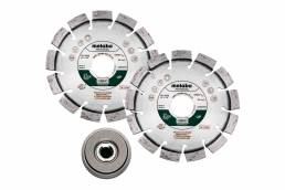 Set METABO : 2X Disque à tronçonner diamanté 115X22,23mm, "UP" + 1X Écrou rapide M 14, 628581000