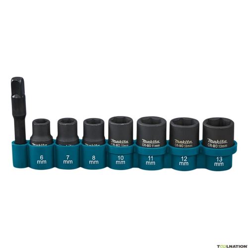 MAKITA jeu d'écrous carrés 1/4" 8 pièces E-12289