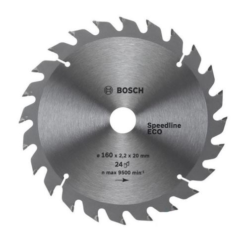 BOSCH Lame de scie Eco pour bois 160x2,2/1,4x20 24T 2608644373