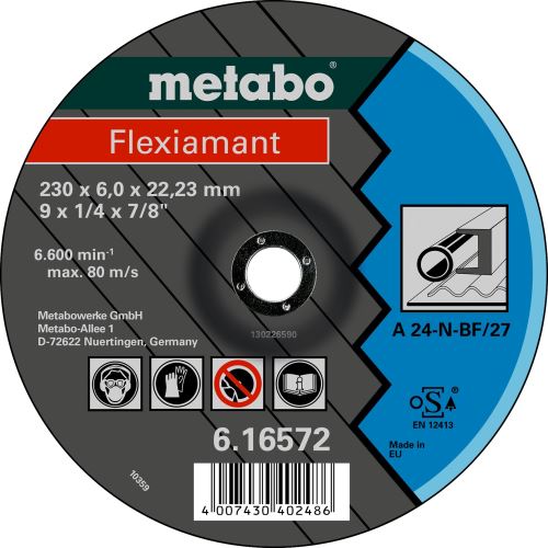 METABO Disque abrasif - acier (10 pcs) 180x6x22mm 616560000