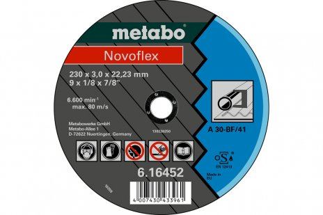 METABO Disque abrasif Novoflex 230 x 3,0 x 22,23 acier, TF 42 616477000