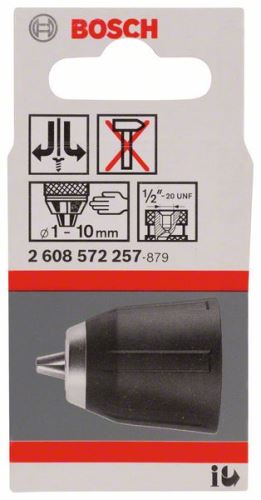 BOSCH Mandrins à dégagement rapide jusqu'à 10 mm 1-10 mm pour GSR 10.8 V-LI-2 Professional 2608572257