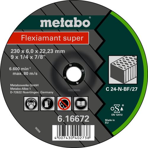 METABO Meule - pierre 115x6x22,2 mm 616729000