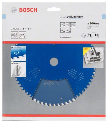 BOSCH Lame de scie Expert pour aluminium 200 x 30 x 2,8 mm, 60 2608644103