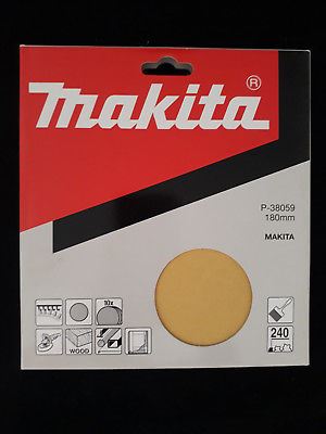 Papier de verre MAKITA 180 mm K240, 10 pièces P-38059