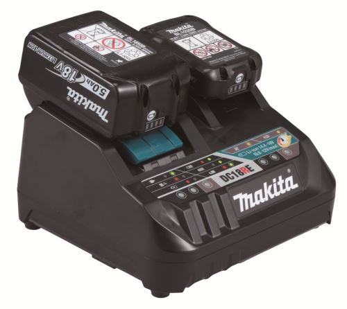 Chargeur MAKITA Li-ion 1xLXT+ 1xCXT DC18RE 12/18V pour charge rapide 198720-9