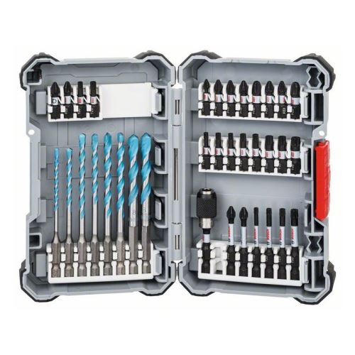 BOSCH Jeu de 35 embouts de tournevis et forets multi-usages Pick&Click à contrôle d'impact MultiConstruction 2607017570