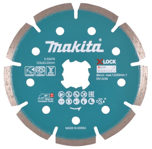 MAKITA X-lock disque à tronçonner diamanté 125x1,6x22,23 mm E-02076