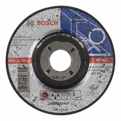 BOSCH Meule d'ébauche profilée Expert pour métal A 30 T BF, 115 mm, 6,0 mm 2608600218