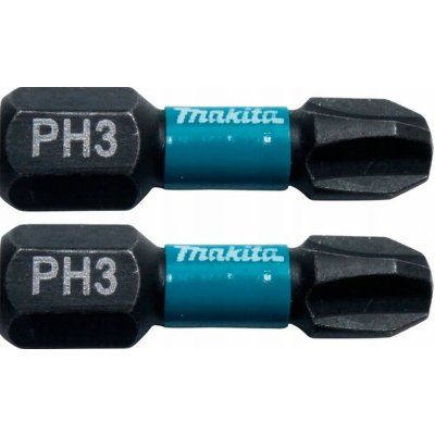 MAKITA embout de torsion 1/4" IMPACT BLACK PH3, 25 mm 2 pcs B-63622