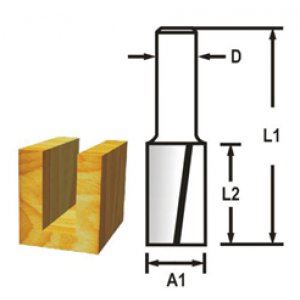 MAKITA Fraise à rainurer 2 tranchants tige 12 mm, 16x32x73 mm D-47656