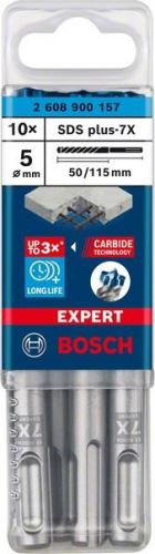 BOSCH EXPERT foret SDS plus-7X, 5x50x115 10 pièces 2608900157