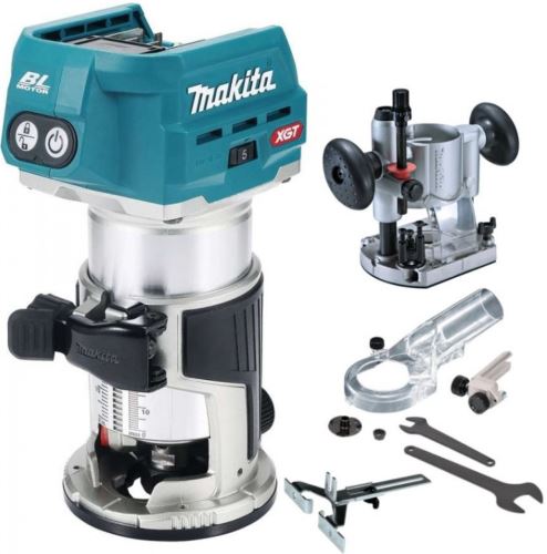 Fraiseuse combinée sur batterie MAKITA avec accessoires Li-ion XGT 40V, sans batterie RT001GZ17