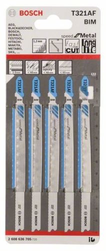 BOSCH Lame de scie pour scie alternative T 321 AF Speed for Metal (5 pcs) 2608636705